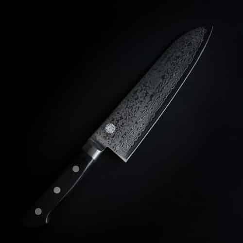 STRATUS Santoku Knife Damascus V10 Mirror Polished Japanese Stainless Steel