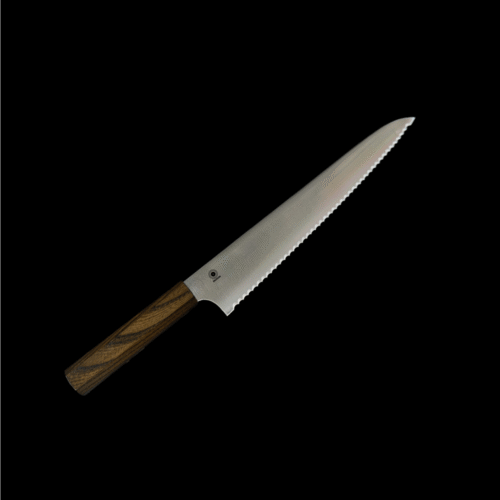 NATUR パン切り包丁欅吹き漆 Keyaki Fuki Urushi  Bread Knife 24 cm